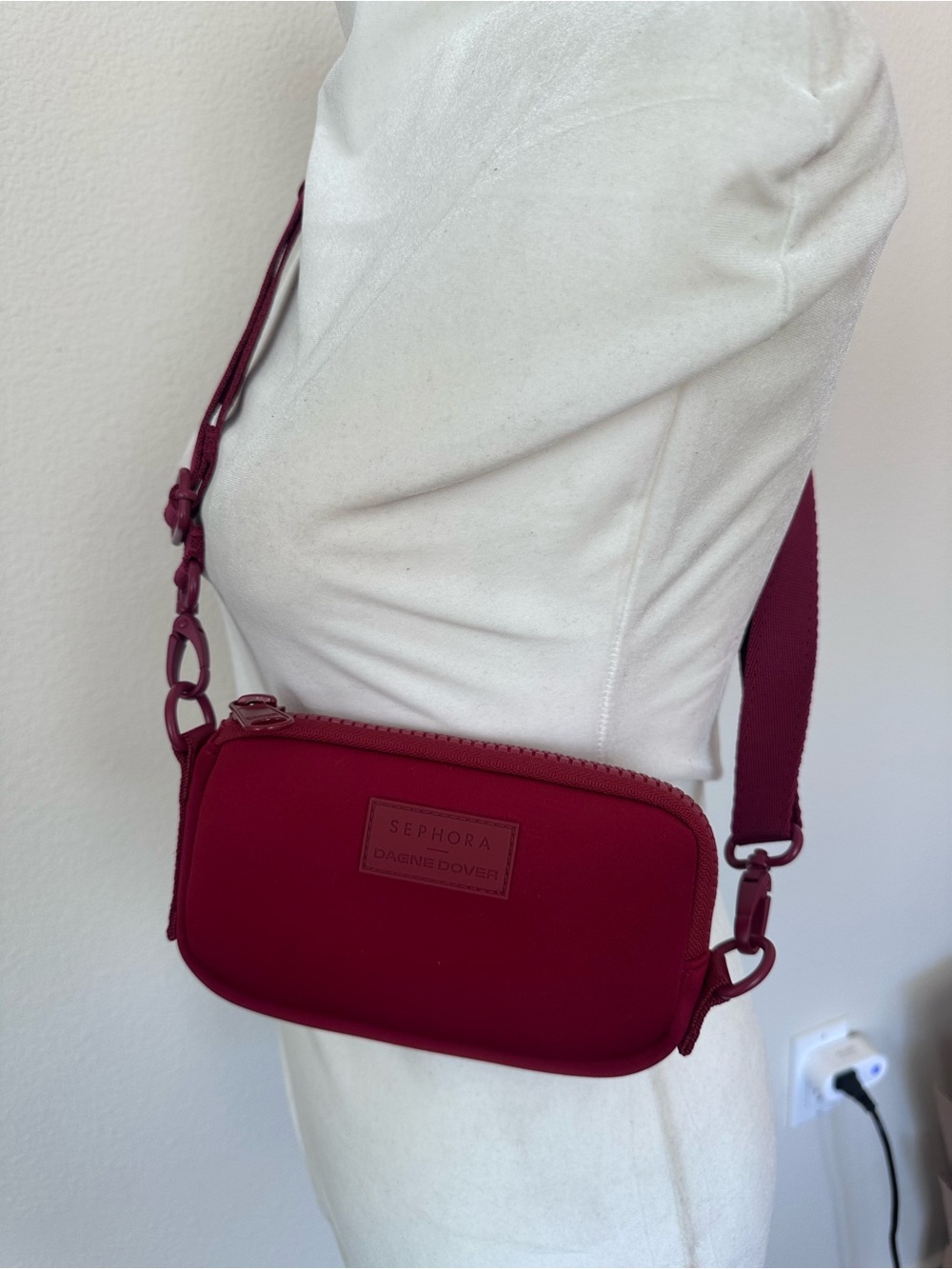 Dagne Dover Sephora Mara Deep Red Crossbody Phone Sling